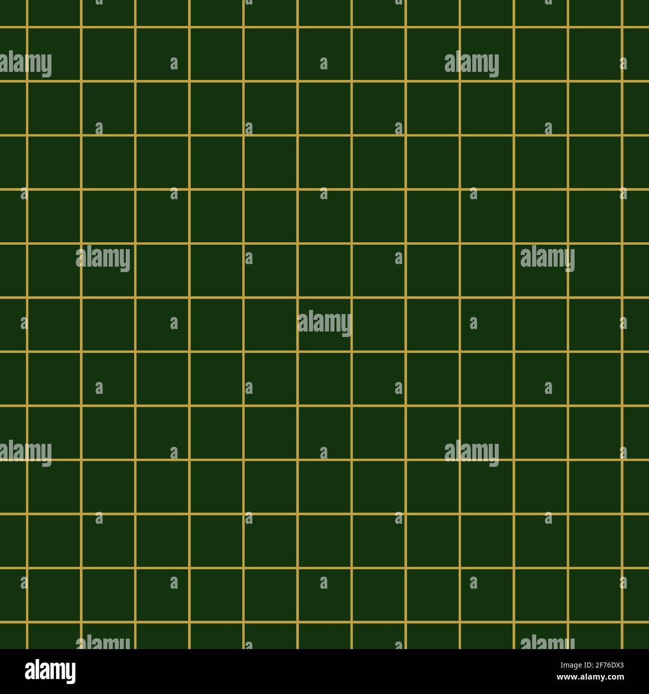 Griglia geometrica dorata su sfondo verde. Modello astratto fine senza cuciture, carta da imballaggio, per il web design, sfondo desktop, blog invernale, sito web o. Foto Stock