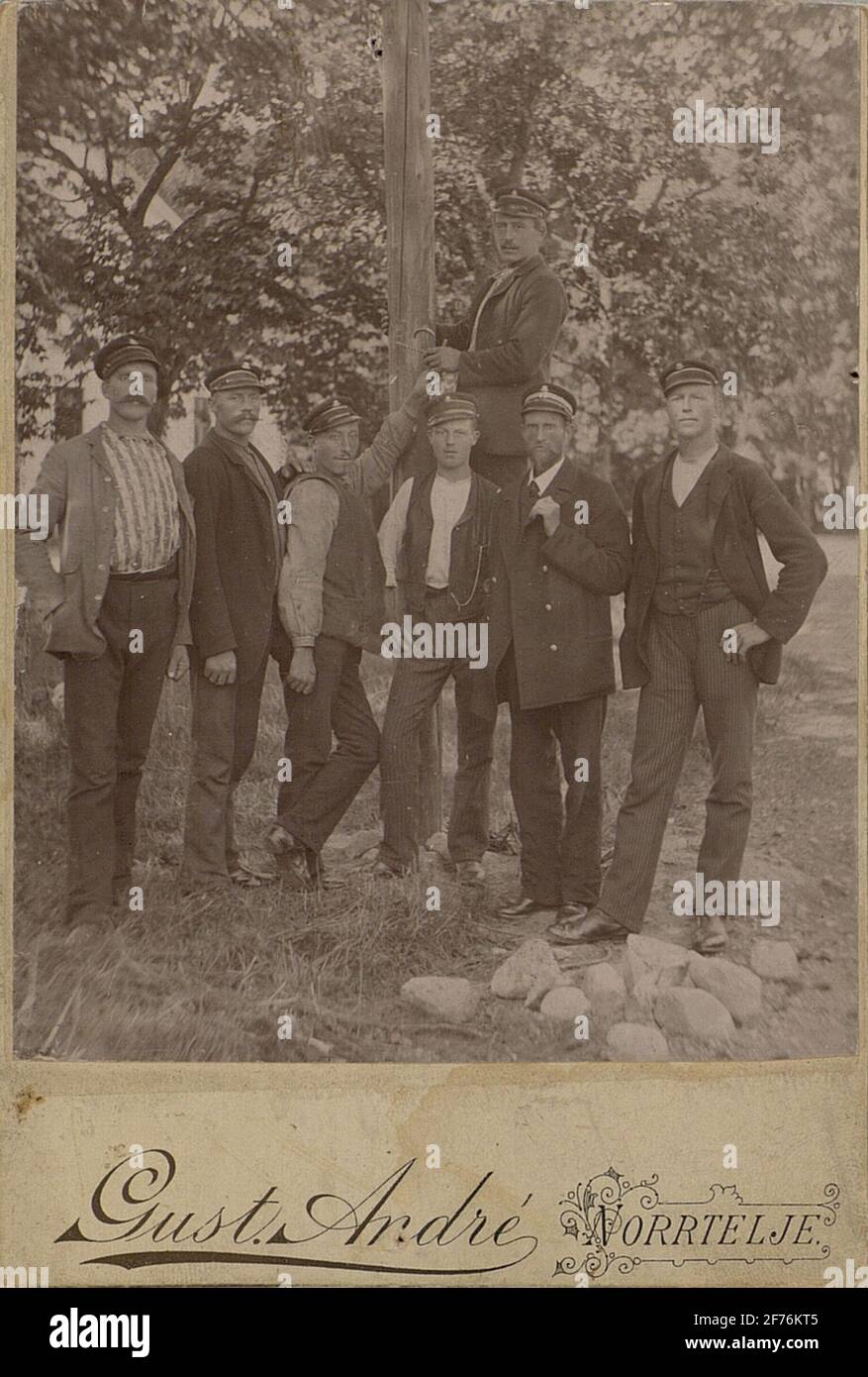 Una Domenica mattina fuori dell'uso di Rye. Björkman, Swan, Lindvall, Andersson, Karlsson, Eriksson e Pettersson. Foto Stock