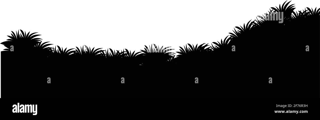 Silhouette grass senza cuciture sfondo illustrazione vettore Illustrazione Vettoriale
