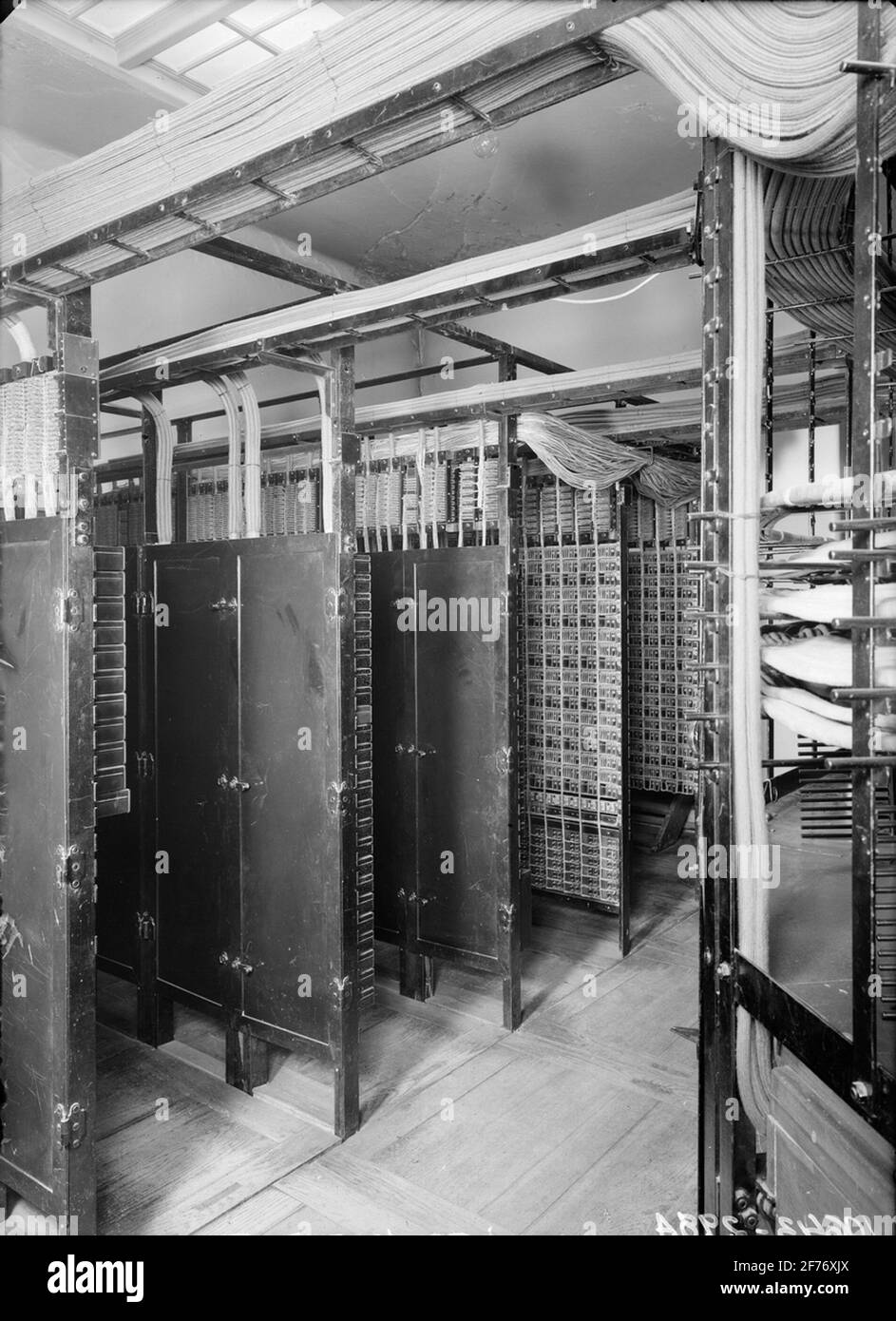 Stazione telefonica di Östermalm Sibyllegatan 24, Stoccolma. Merletto e spedizione relayable. Foto Stock