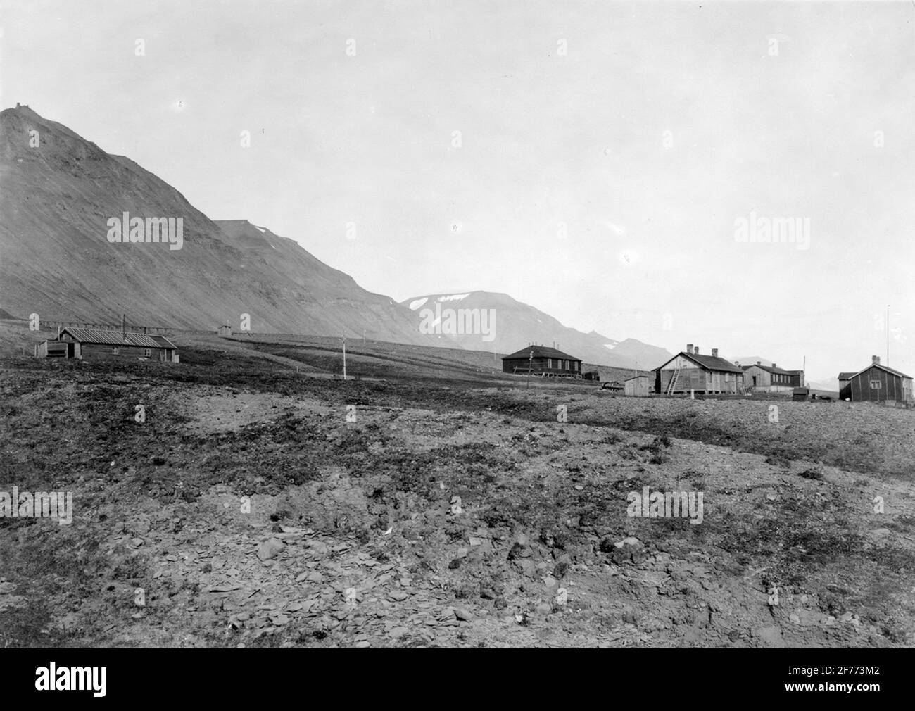 Sveagry. Comunità mineraria nel 1918. Foto Stock