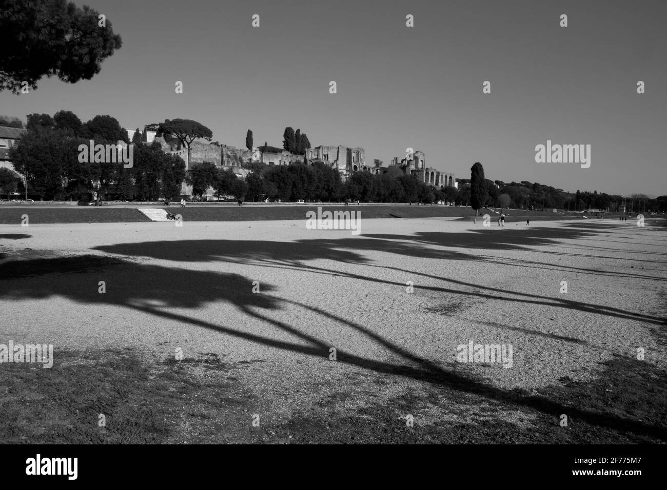 Roma, Italia. Circo massimo e Colle Palatino Foto Stock
