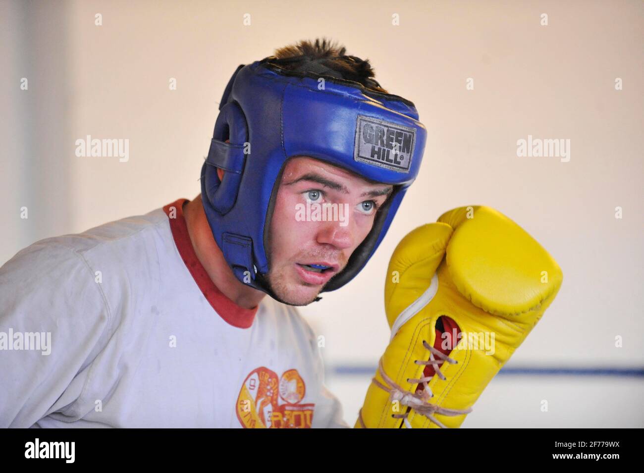 FRANKIE GAVIN PRESSO LA PALESTRA ARNIES DI MANCHESTER. 10/2/10. IMMAGINE DAVID ASHDOWN Foto Stock