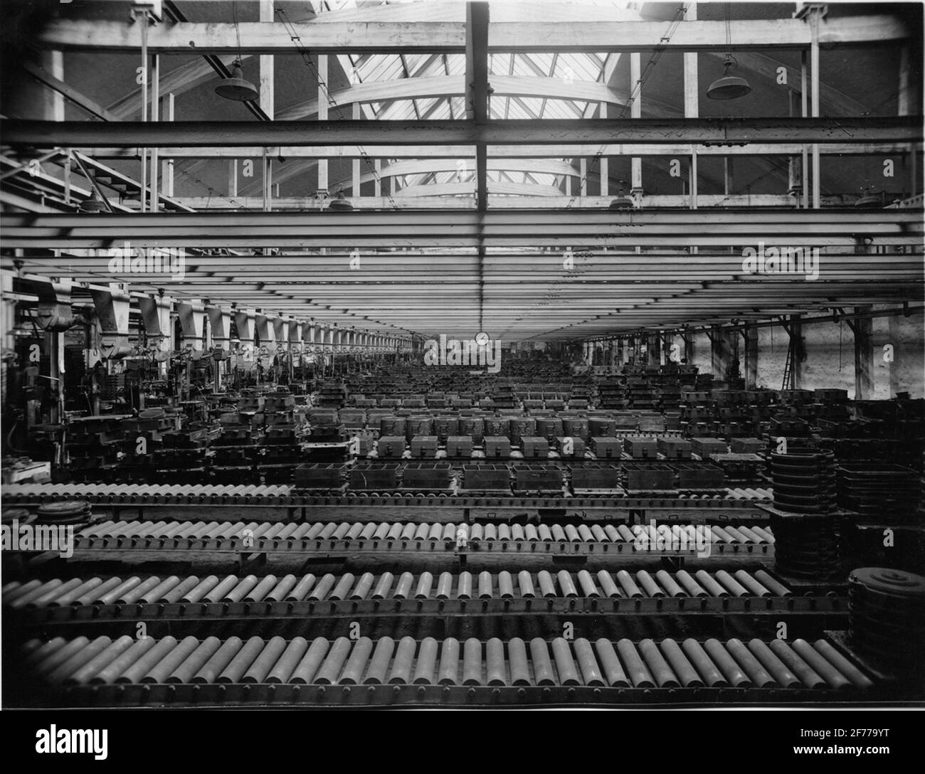 Husqvarna Weapon Fabriks AB. La fonderia. All'epoca, nel 1942, la più grande e moderna fonderia della Scandinavia, con una superficie di ​​12,000 mq. Foto Stock