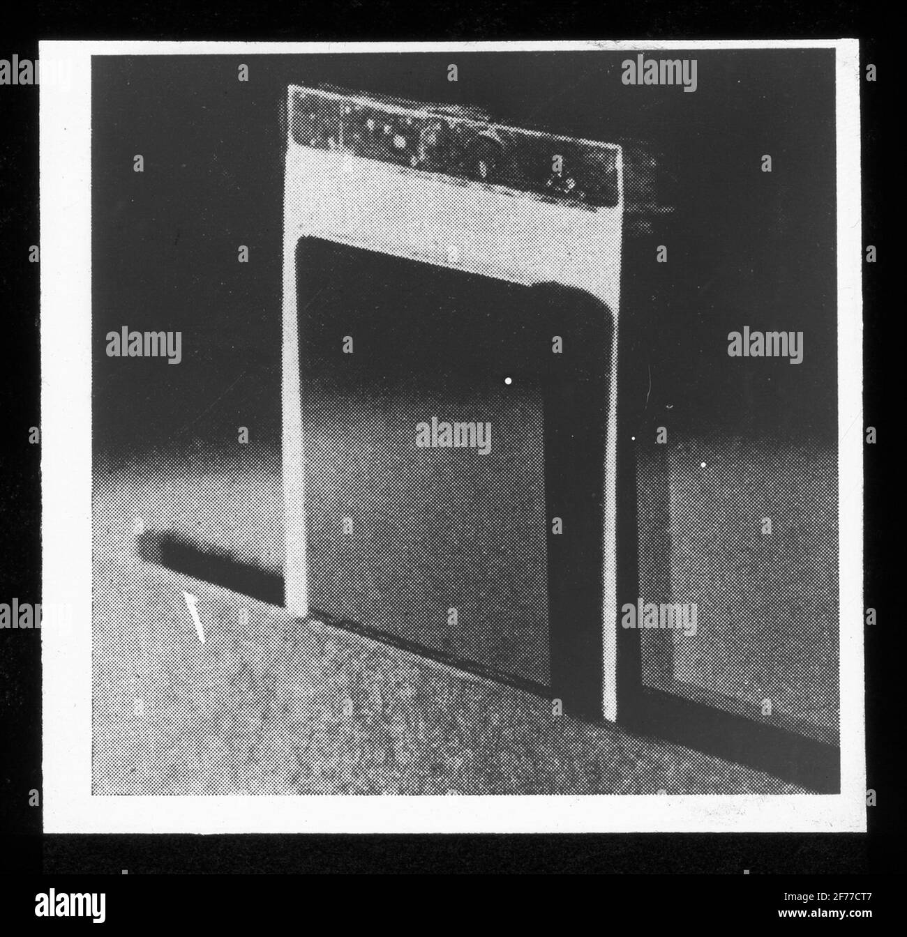 Immagine Skiopticon del Dipartimento di Fotografia del Royal Institute of Technology. Utilizzo da parte del professor Helmer Bäckström come materiale didattico. Bäckström è stato il primo professore svedese di fotografia al Royal Institute of Technology di Stoccolma 1948-1958.polaris Photo di Infrary. Foto Stock
