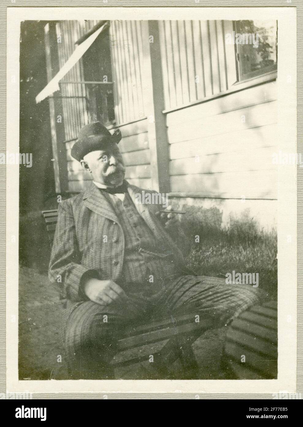 Ispettore stazione C.L.E. Müntzig nel 1913. Münzig è stato usato cartuccia a Svartå uso, poi Gammelbo e poi nel Riddarhyttttan dove ha servito per 30 anni. In parte come un driver di libro e poi come Stins. Foto Stock