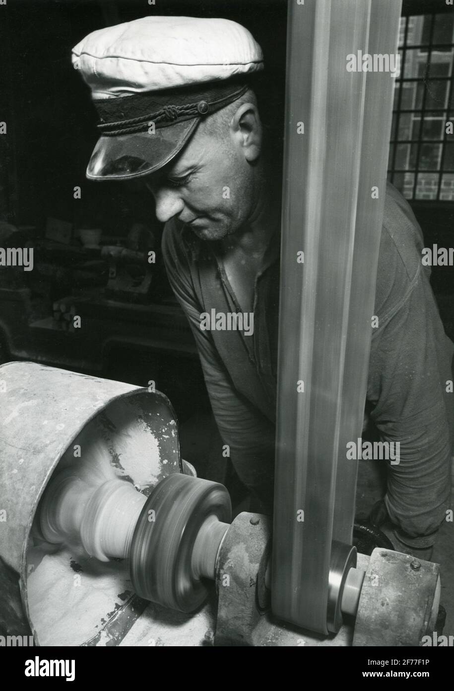 Produzione di Malta alla Fropptorp Marble AB. Oltre 40,000 sono stati consegnati ogni anno, solo sul mercato svedese. Foto Stock