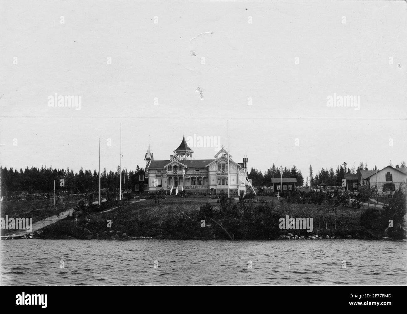Sandträsk Property, Gällivare, 1889.Tidsliften materiale immagine della casa. Foto Stock