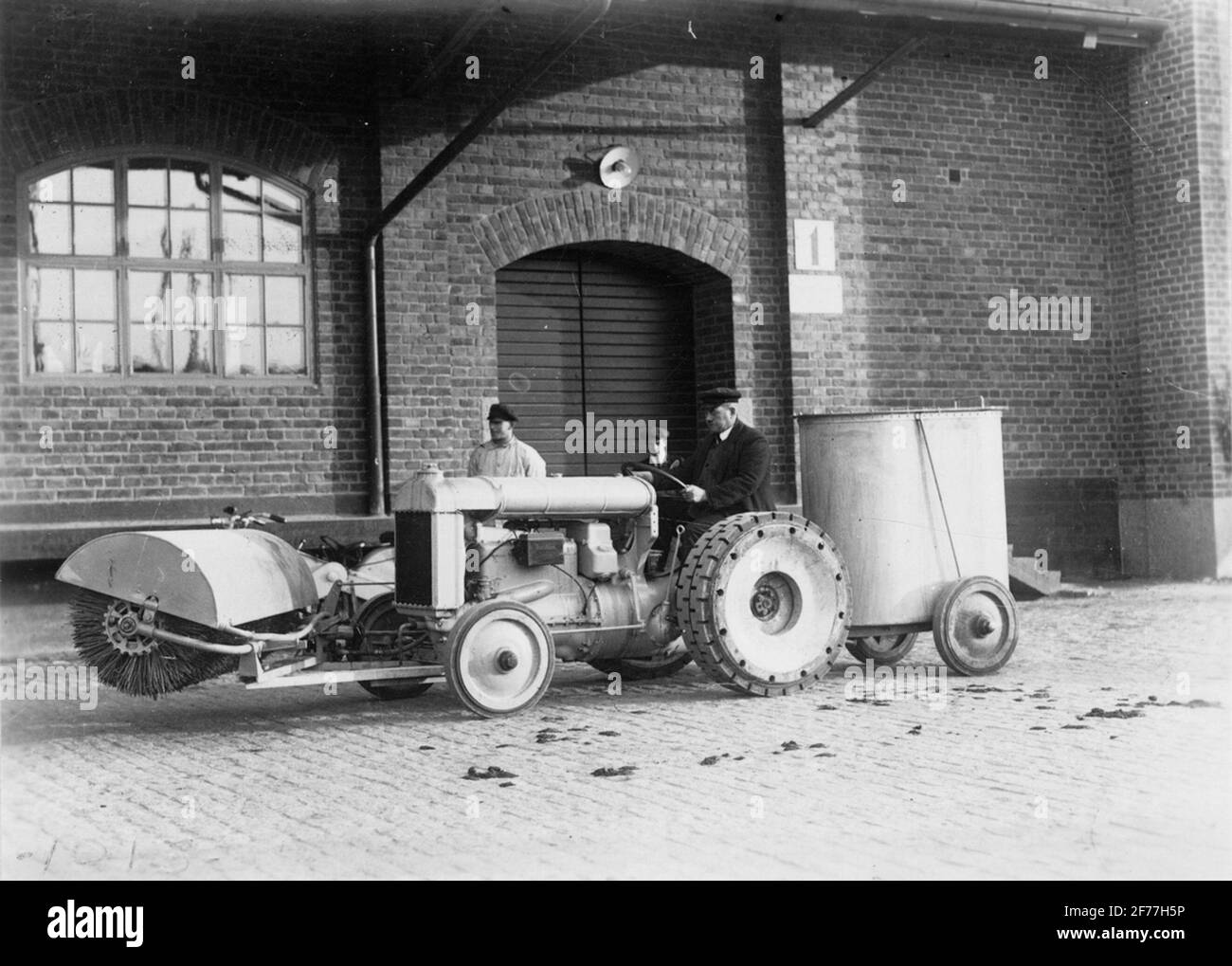 AB Road machines.Sopmaskin con carrello di irrigazione. Foto Stock
