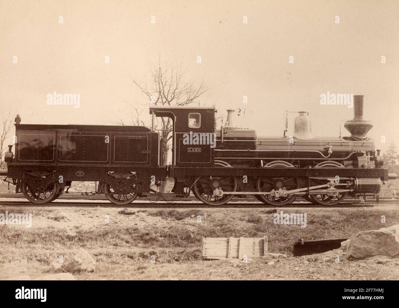 Locomotiva prodotta a Nydqvist & Holm, Trollhättan, 1885. N. 211. "Lars". LOK n. 332 in mare. Foto Stock