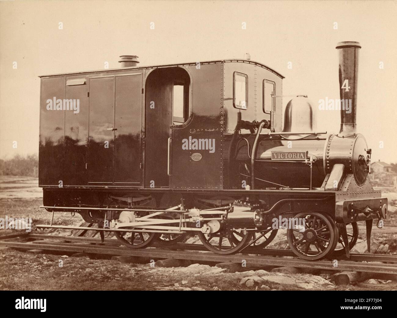 Viktoria '-Lok No. 4 a LSSJ. Prodotto presso Nydqvist & Holm, Trollhättan, 1882. LOK n. 154. Foto Stock
