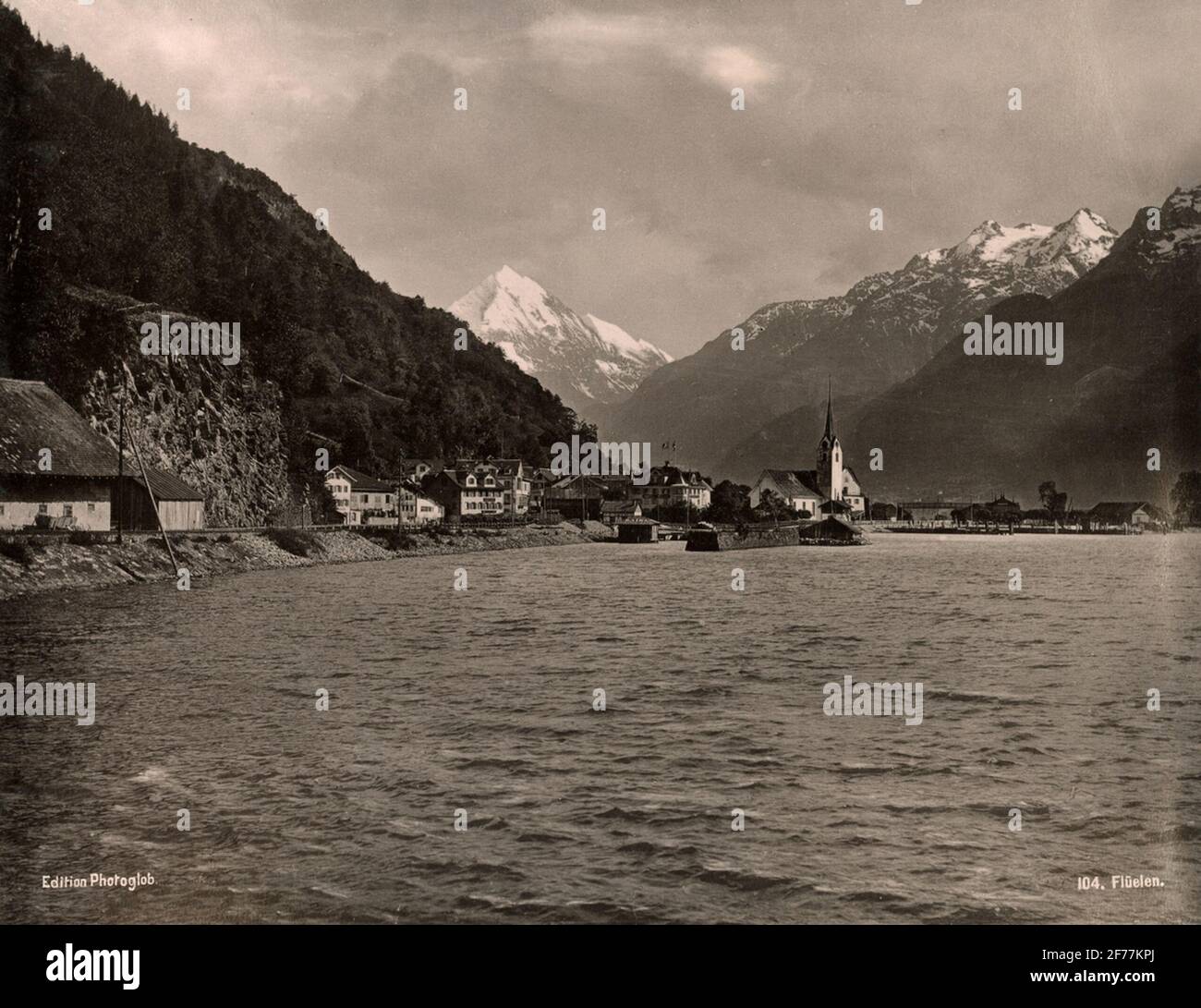 Flüelen, Svizzera sul lago di Lucerna (Vierwaldstättersee). "Edizione PhotoGob n. 104". Foto Stock