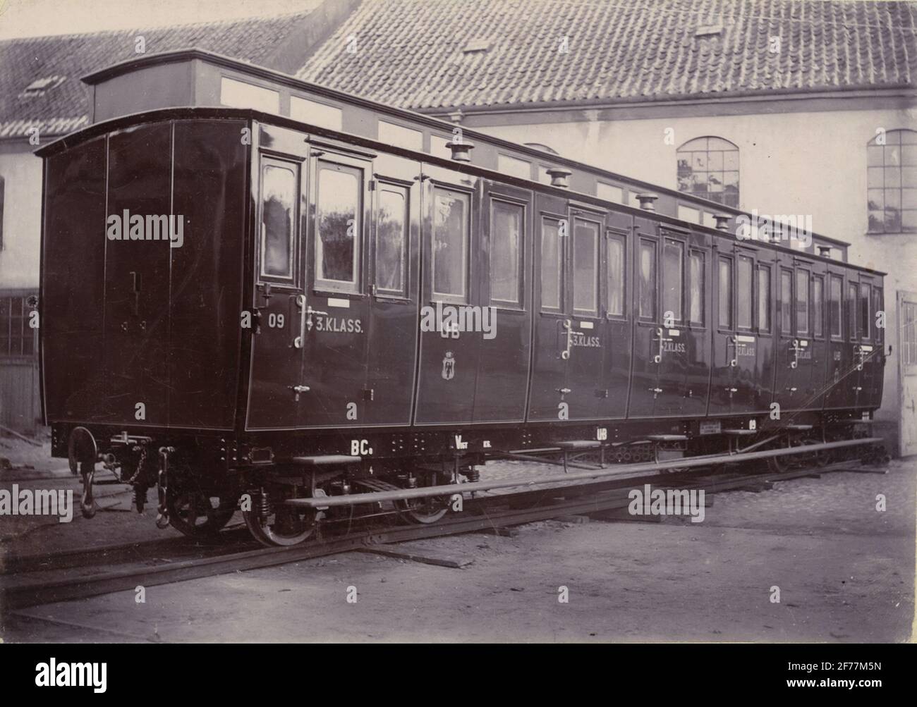 Rimorchio per la ferrovia di Uddeholmsbolaget. Vagone Classe 3. Foto Stock