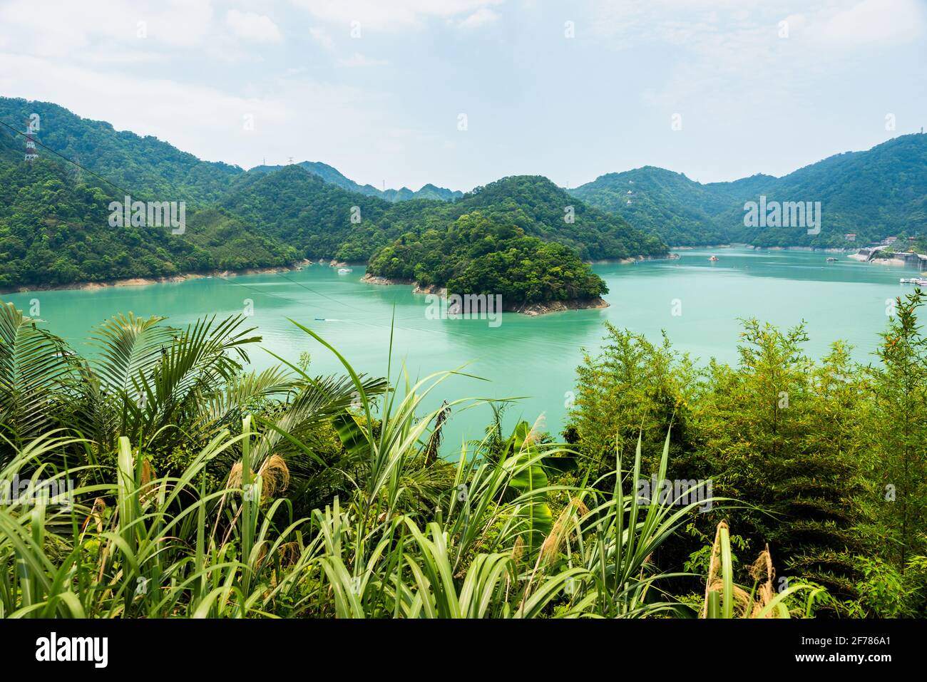 Shihmen Reservoir a Fuxing o Daxi District, Taoyuan, Fuxing, Taiwan Foto Stock