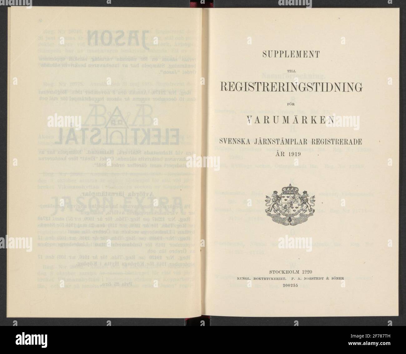 Francobolli svedesi in ferro 1908-1929.Press.ur Collezione di storia della montagna di Carl Sahlin. Foto Stock