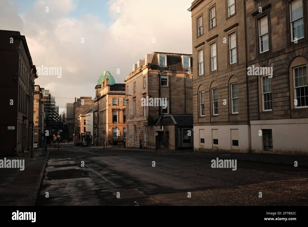 Centro di Glasgow vuoto durante la chiusura, 2021. Glasgow, Scozia, Regno Unito Foto Stock