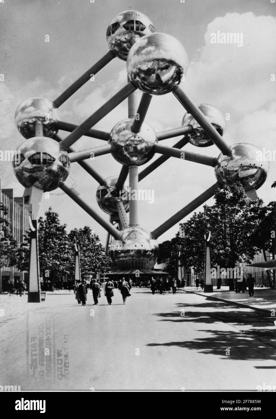 Atomium a Brussel 1958. Foto Stock