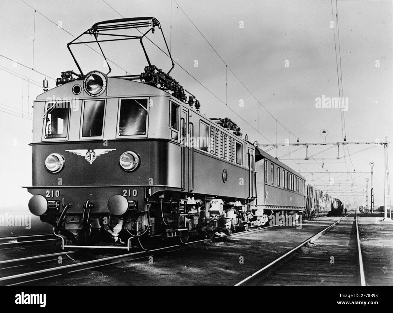 Treni El-nolo sulla ferrovia. Foto Stock