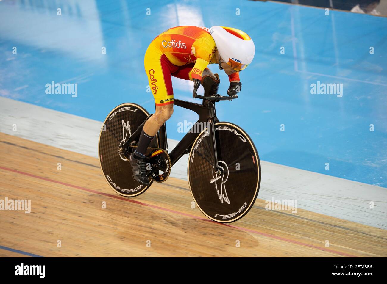 Ricardo dieci argiles di Spagna nella individuale Pursuit Qualifiche, UCI Paracycling Track Worlds, Milton, Ontario (Foto di Casey B. Gibson) Foto Stock