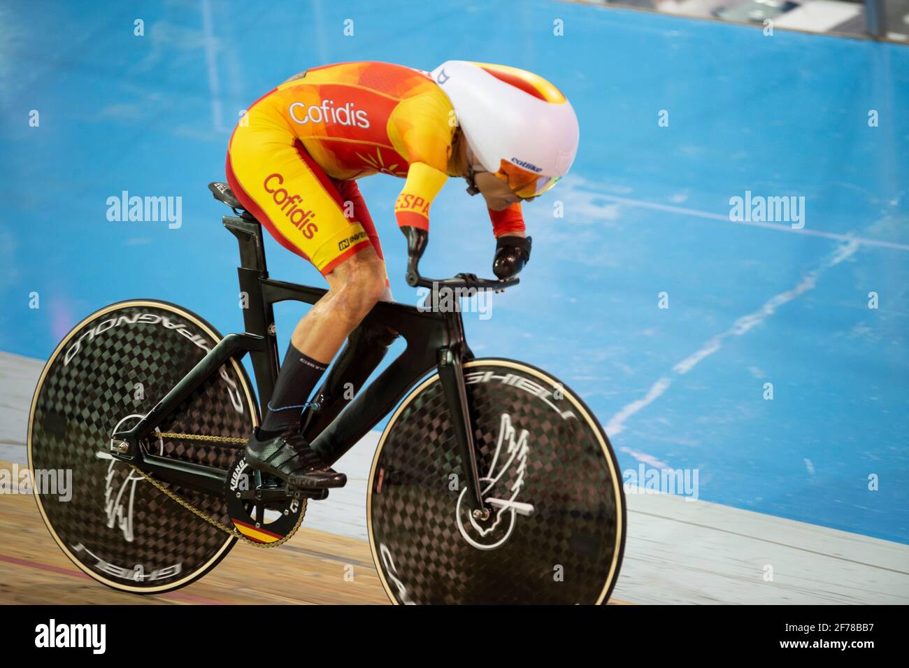 Ricardo dieci argiles di Spagna nella individuale Pursuit Qualifiche, UCI Paracycling Track Worlds, Milton, Ontario (Foto di Casey B. Gibson) Foto Stock