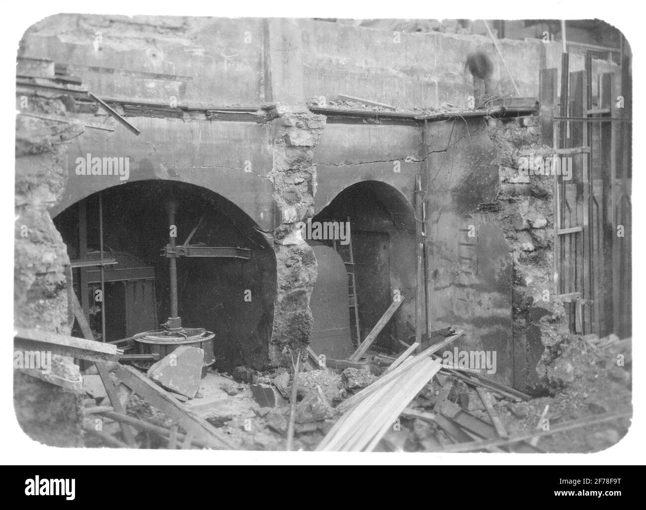 La centrale elettrica di Lottefor. Ricostruzione. Demolizione della parte centrale II. Foto Stock