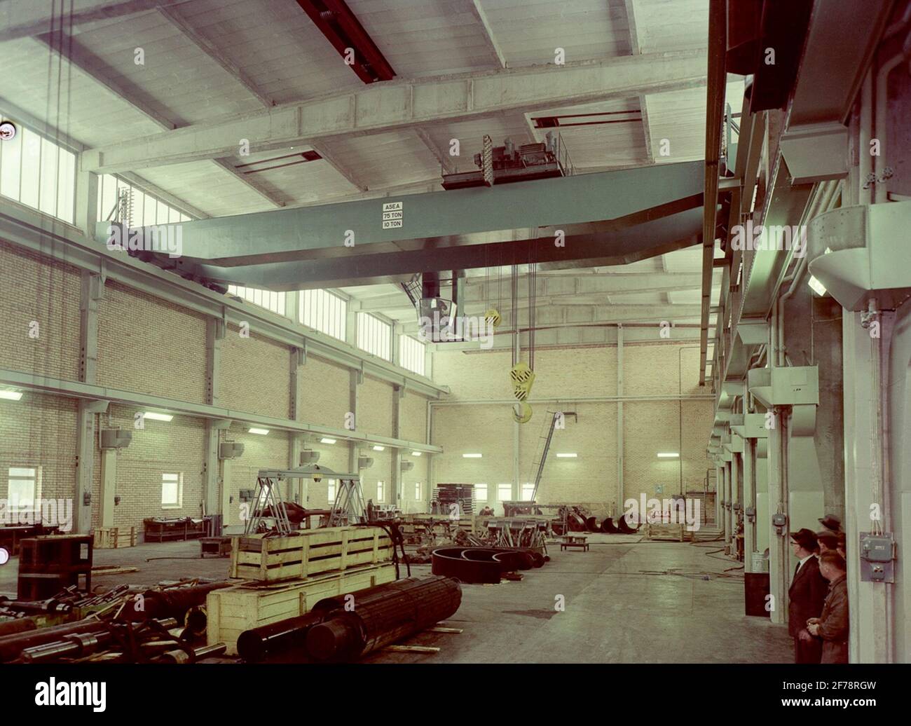 Foto del reparto gru di Stal-Laval. Foto Stock