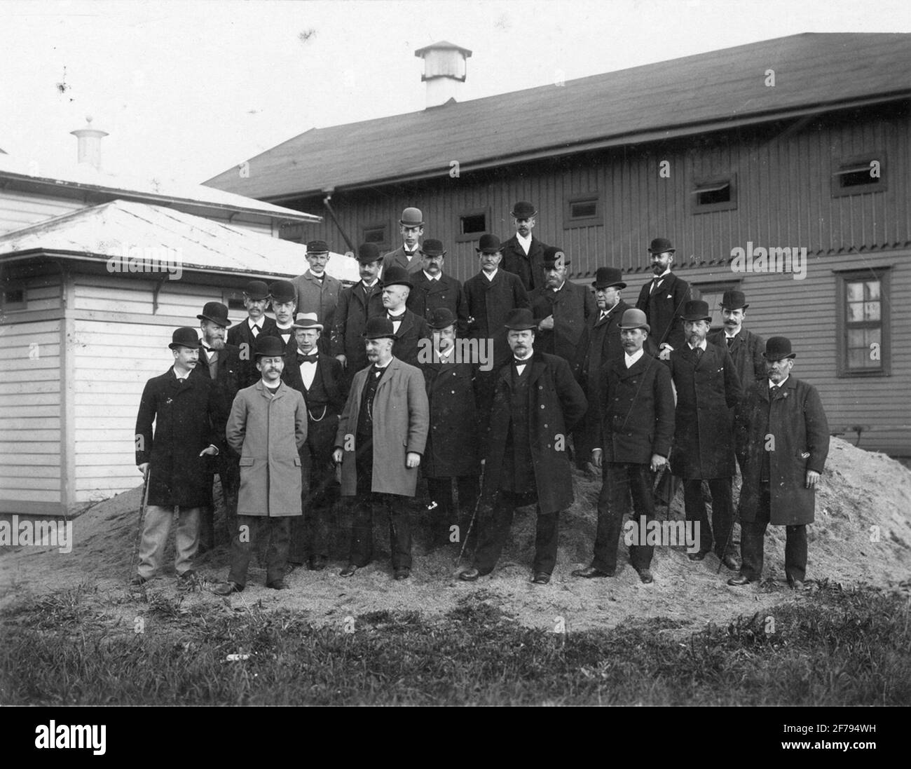 Visita della comunità tecnica a Lilla Edet il 6 giugno 1894. Foto Stock