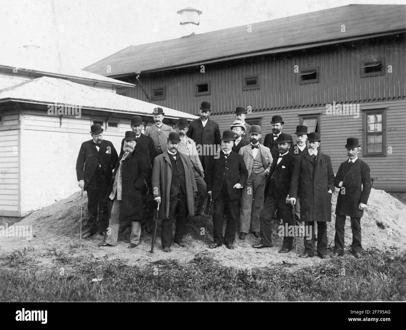 Visita della comunità tecnica a Lilla Edet il 6 giugno 1894. Foto Stock