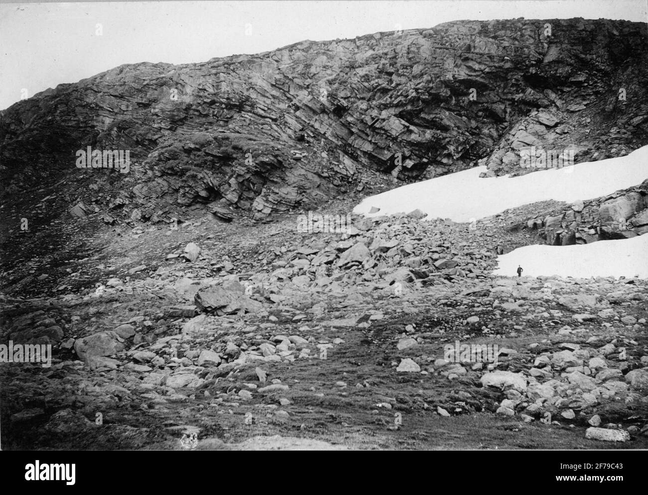 Sjangeli rame in Lapponia. Strada di montagna a Valfojokka. Foto Stock