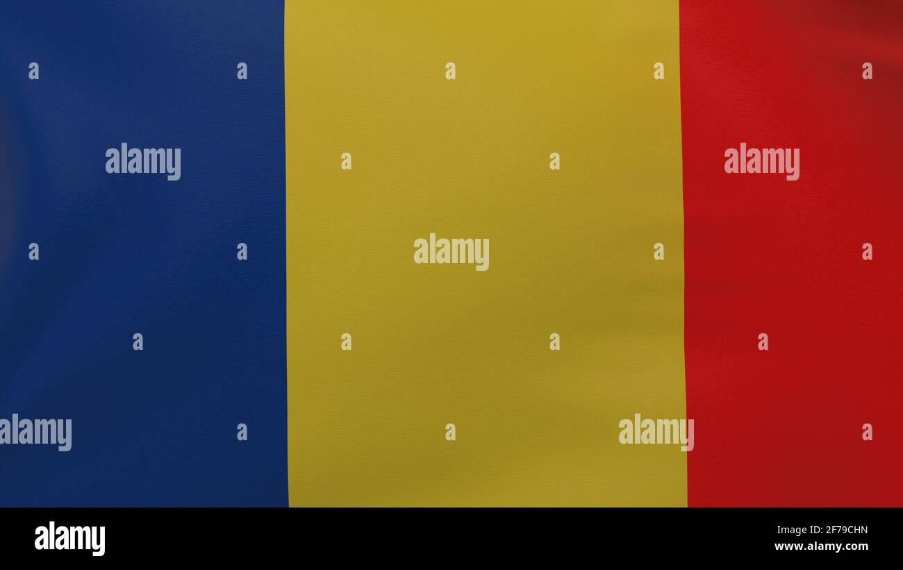Romania bandiera sfondo. Bandiera nazionale della tessitura Romania Foto Stock