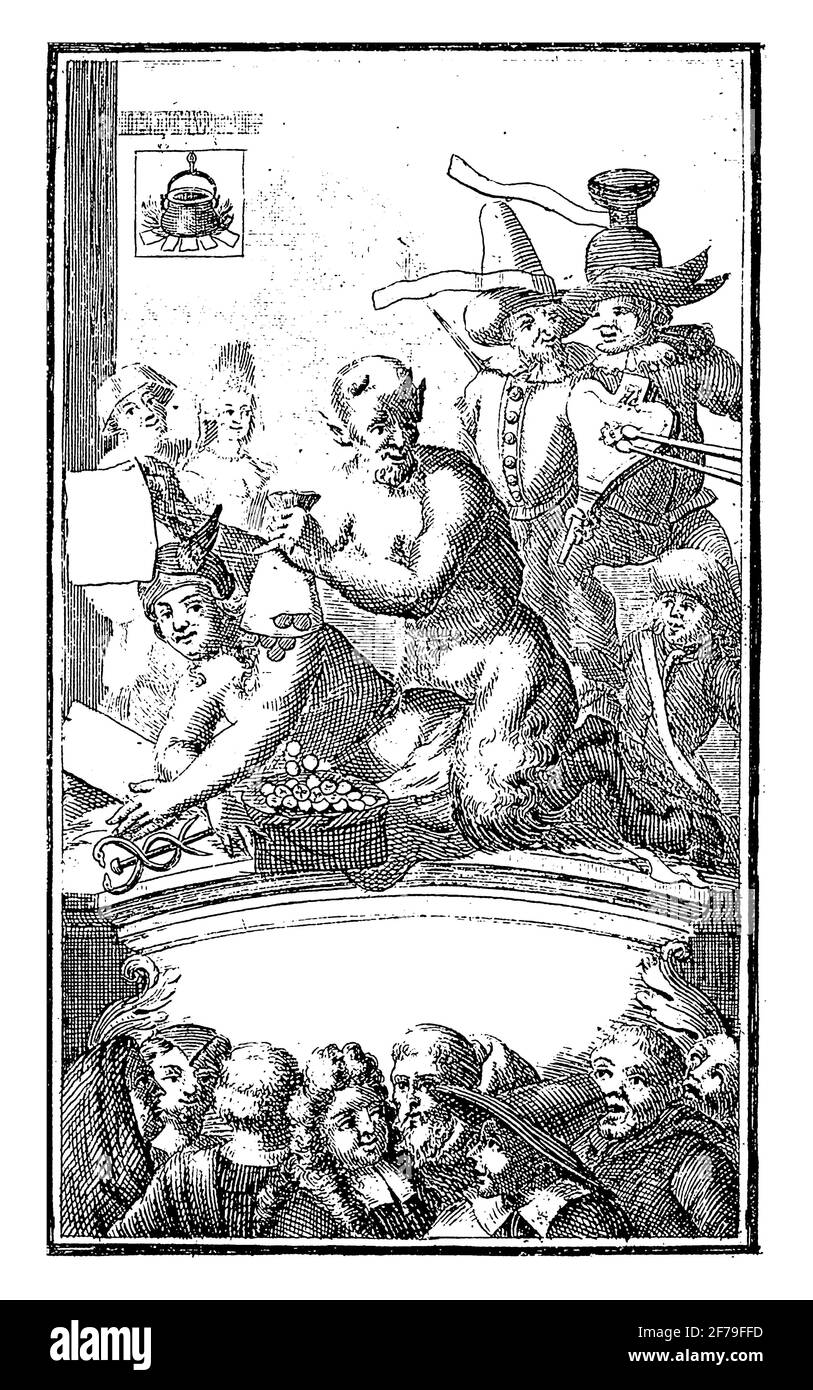 Il mercurio risveglia, incisione vintage. Foto Stock