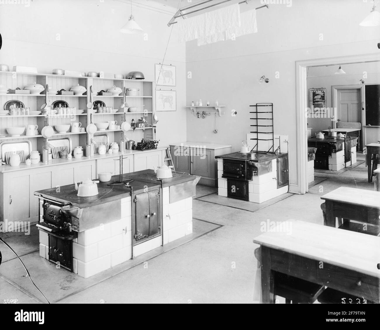 Interni da un desiderio scolastico (ben attrezzato). Foto Stock