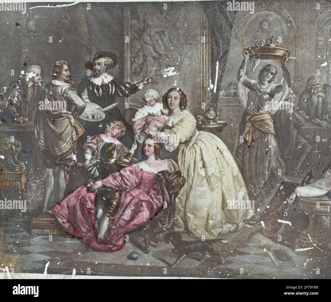 Icona Skiopty dipinto a mano immagine di luce con motivi di azienda in classe superiore ruggito. Foto Stock