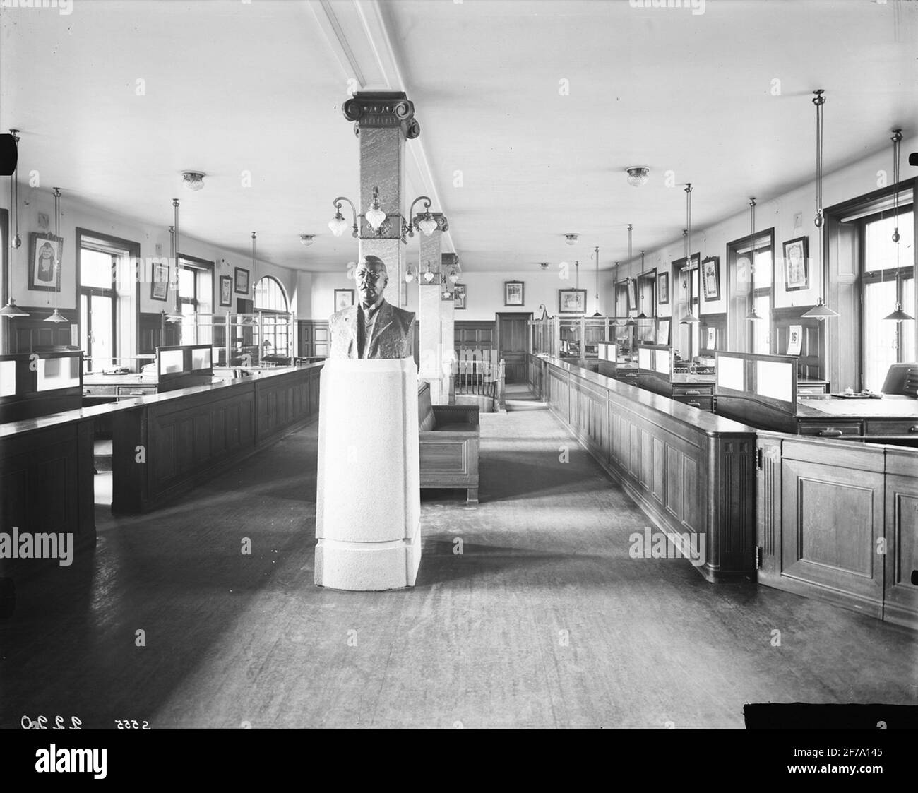 Ufficio d'affari, con scultura raffigurante dir e a Bolinder. Foto Stock