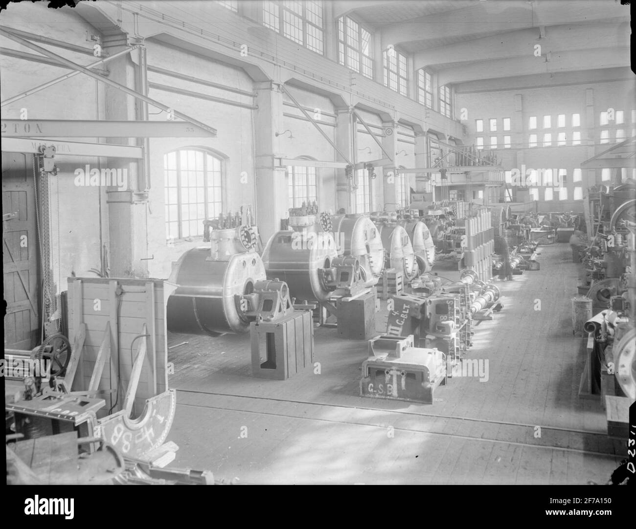 Grande sala contro il letto di prova, dove la turbina jags l.o.. Foto Stock