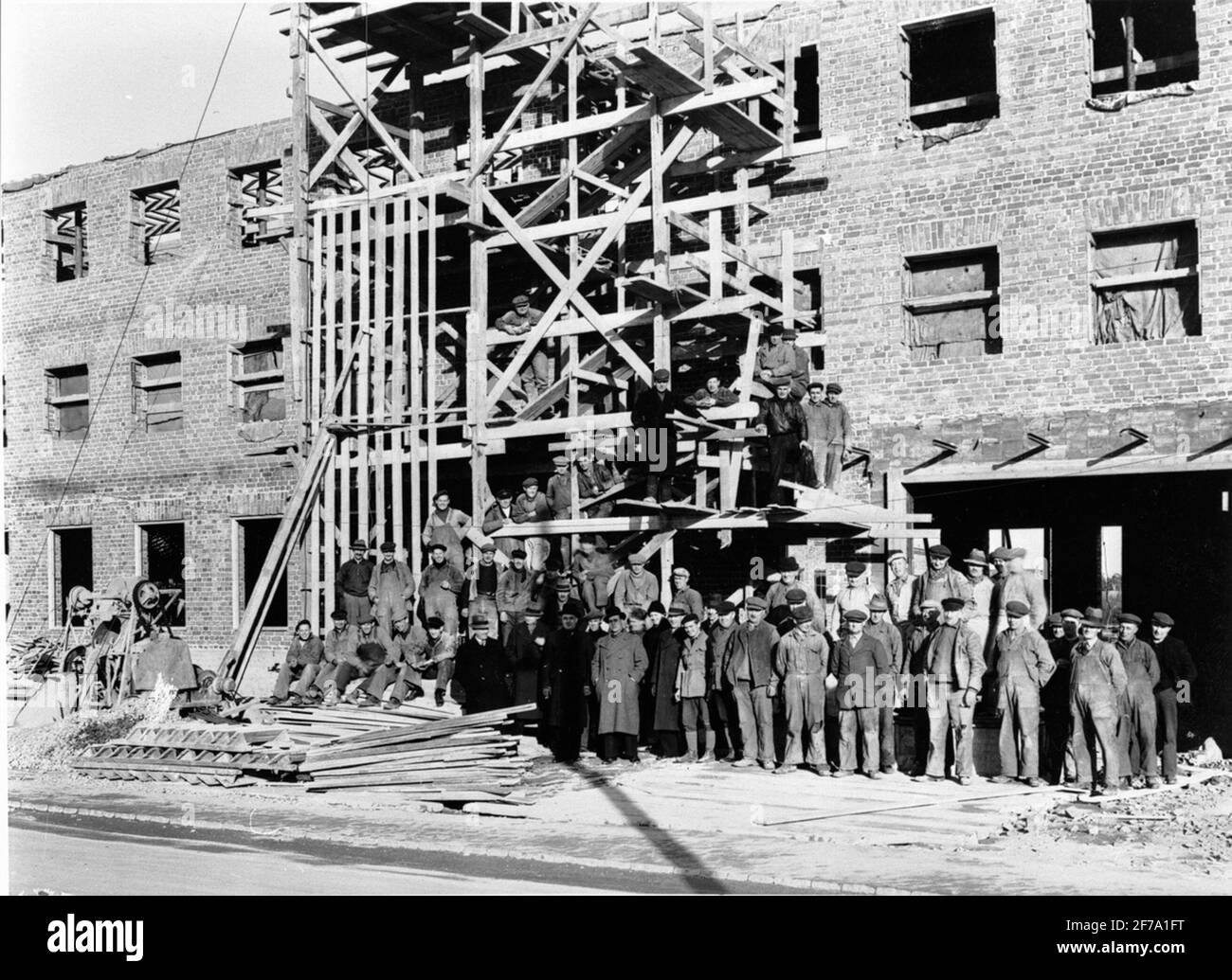 Costruttore: Impresa di costruzioni Contraente, Stoccolma. Personale della società di costruzione AB Tönseth & Co. Foto Stock