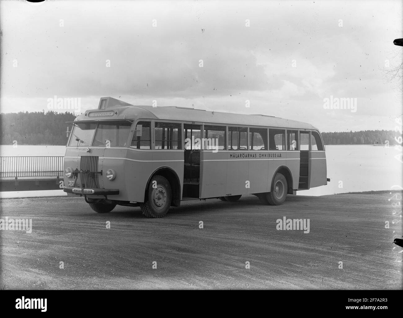 Autobus a Mälaröarna Omnibus AB, di fronte. Foto Stock Autobus a Mälaröarna Omnibus AB, di fronte. Foto Stock