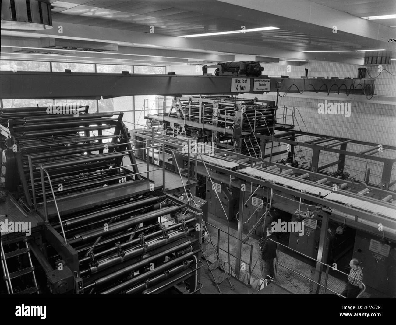 Foto di Svenska Dagbladet? Nastro in rotolo nella società di stampa. Foto Stock