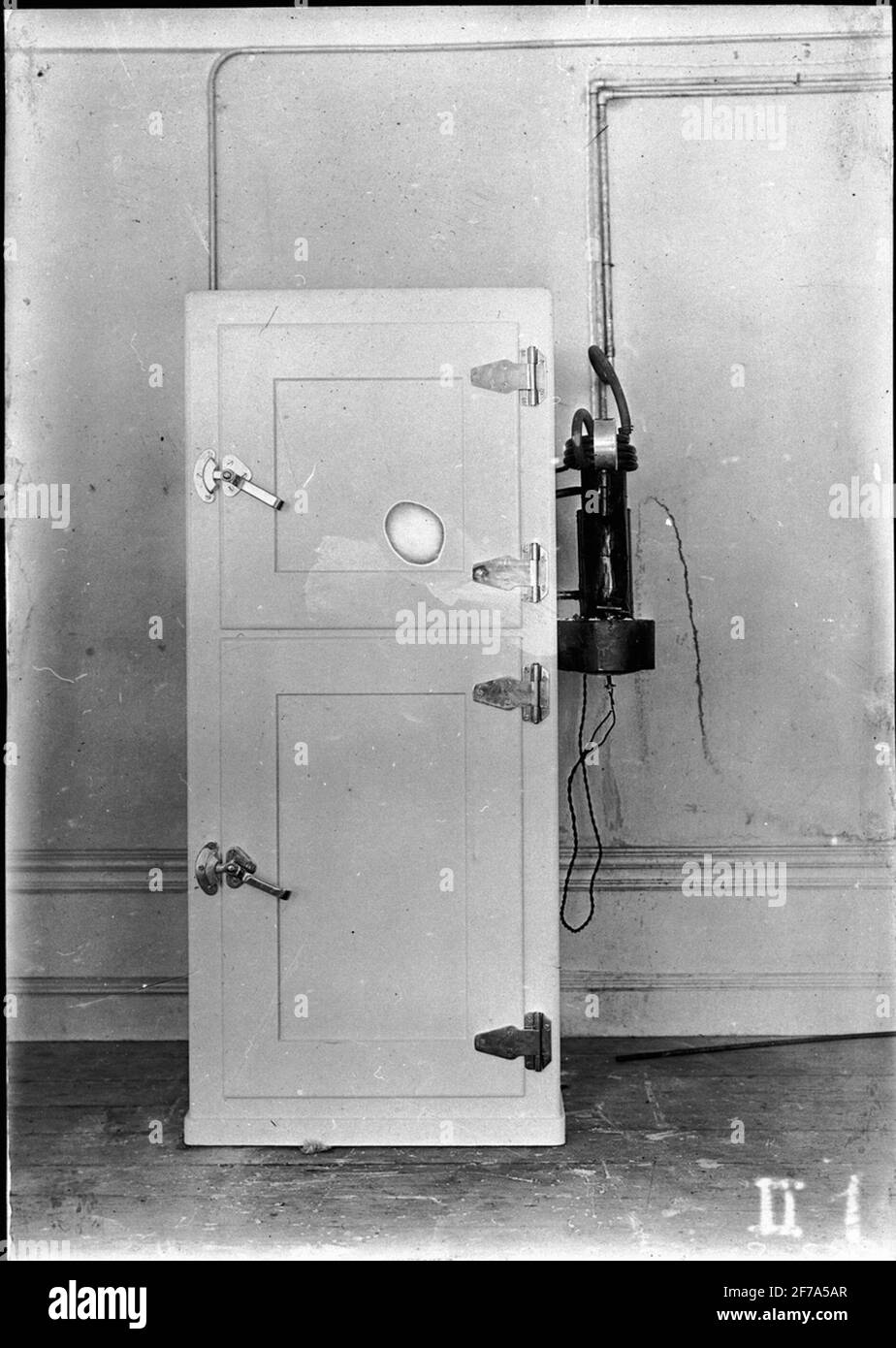 Il laboratorio Electrolux. Frigorifero con apparecchio Hallstahammar senza coperchio. Foto Stock