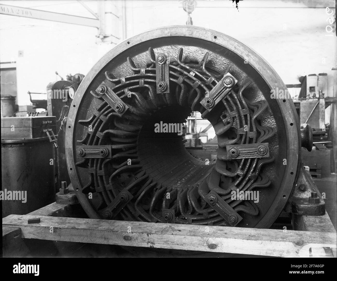 Quello di cortocircuito ha danneggiato Hallstagenerator. Foto Stock