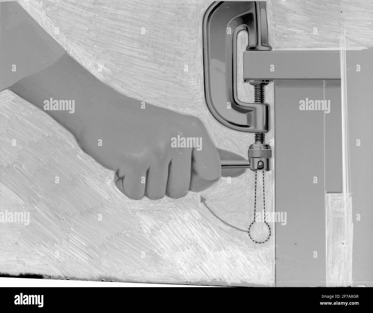 Supporto di montaggio sul macinacaffè. Foto Stock