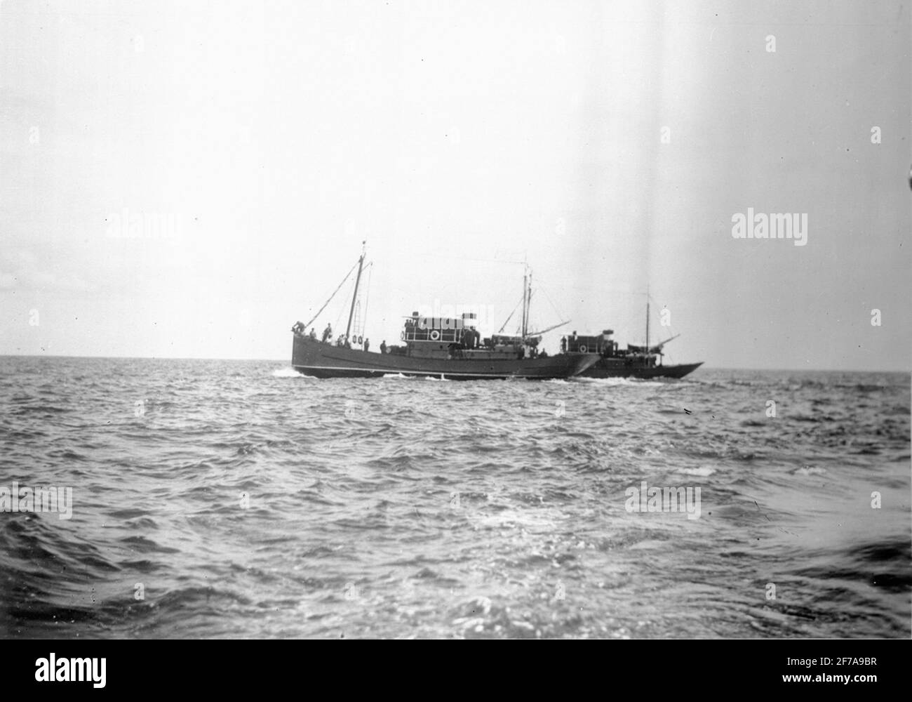 Nave spagnola con motore laval. Foto Stock