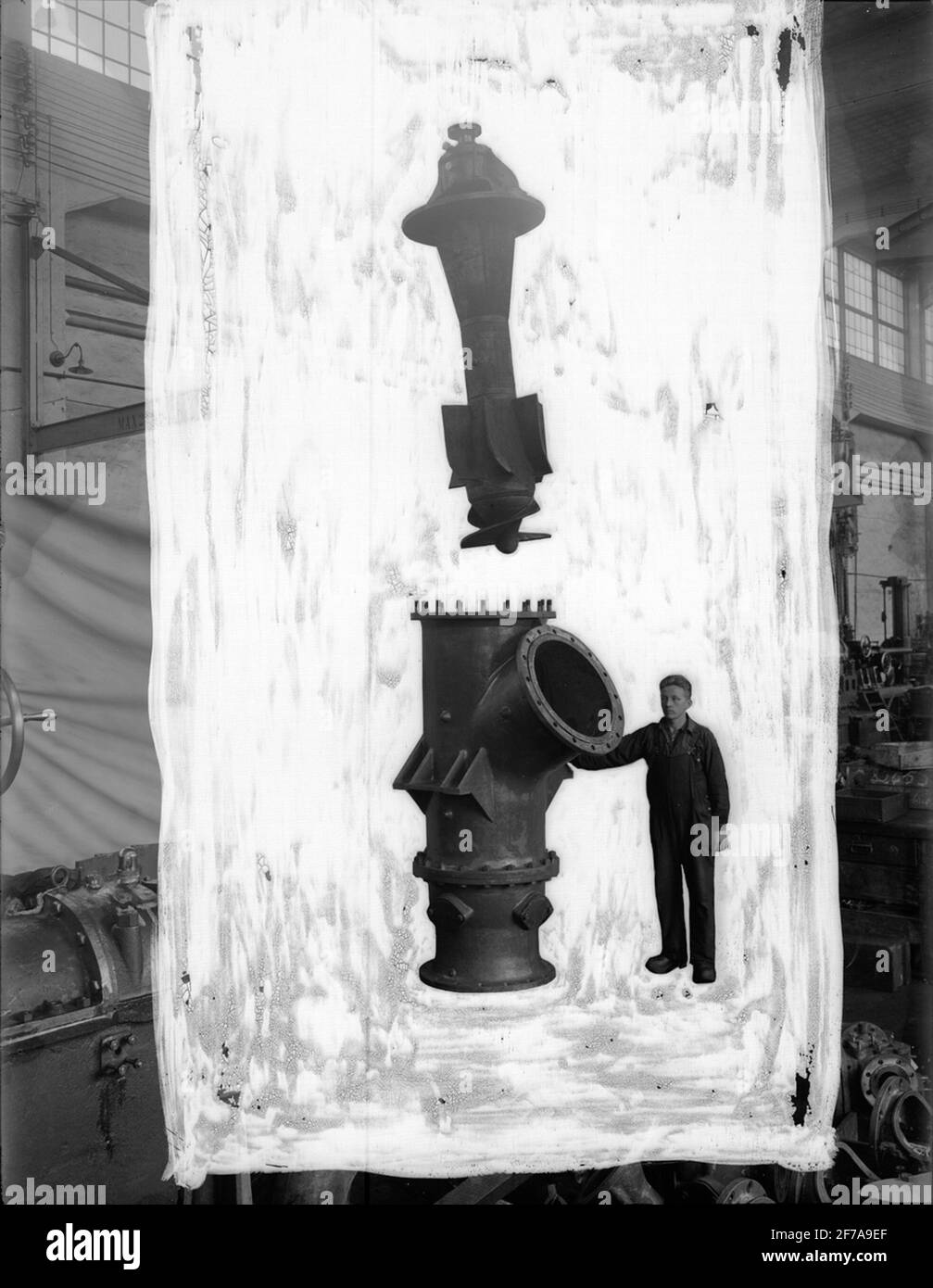 Pompa assiale con parte interna rialzata. Foto Stock