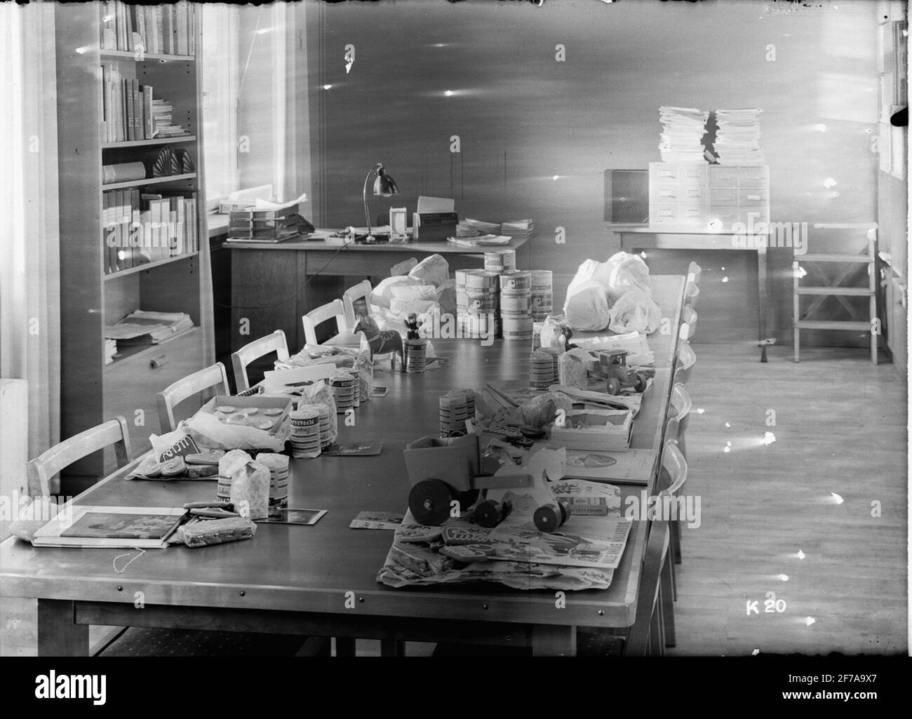 Regali di Natale ai bambini finlandesi. Foto Stock