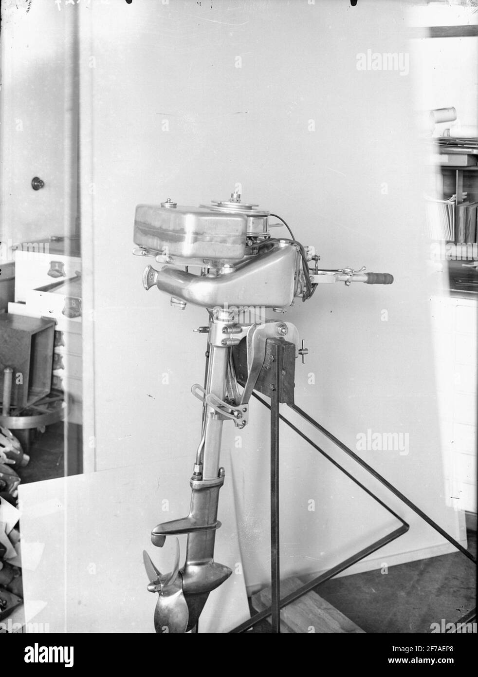 Motore dell'imbarcazione. Foto Stock