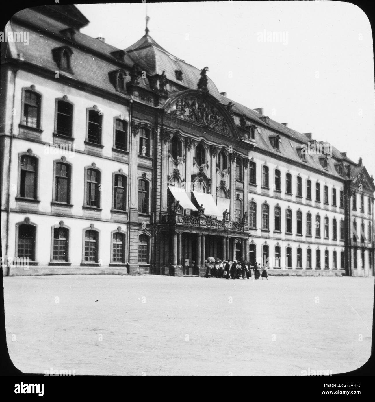 Immagine Skiopticone con motivi di Kurfürstliches Schloss, Treviri. L'immagine è stata conservata in cartone etichettato: Il viaggio nel 1904. Treviri. POLL. Foto Stock