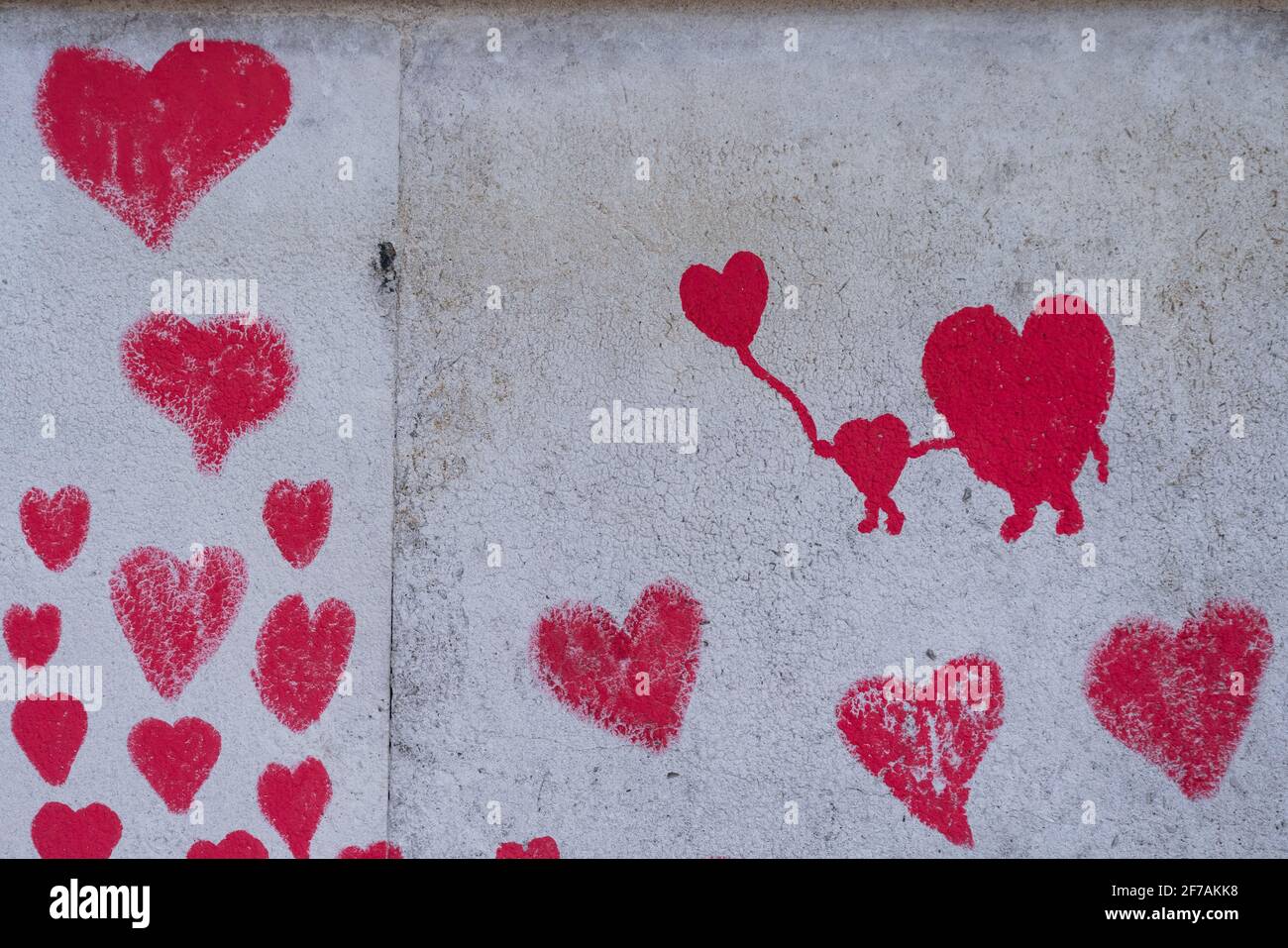 Coronavirus: National Covid Memorial Wall of Hearts, Westminster, Londra, Regno Unito. Foto Stock
