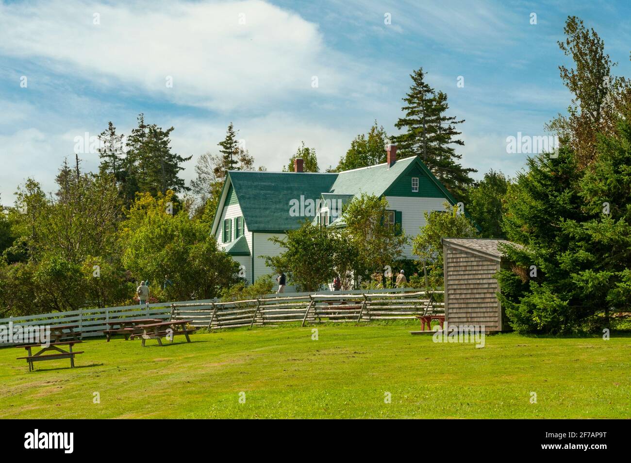 Casa di Lucy Maud Montgomery, Cavendish, Isola del Principe Edoardo, Canada Foto Stock