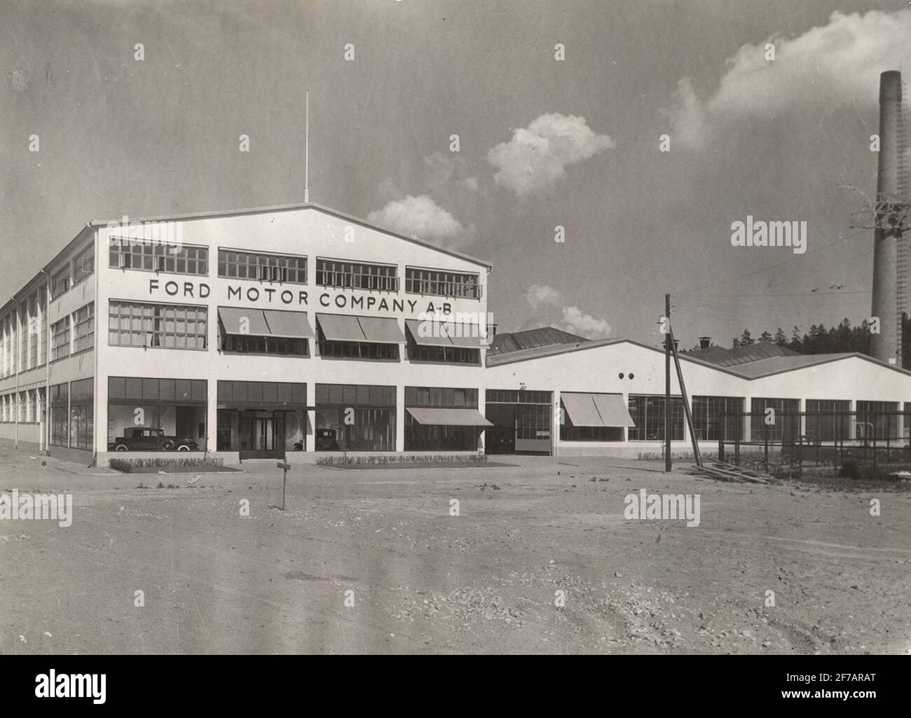 Ford Motor Company Aktiebolag. Costruzione di una fabbrica a Frihamnen, Stoccolma. Foto Stock