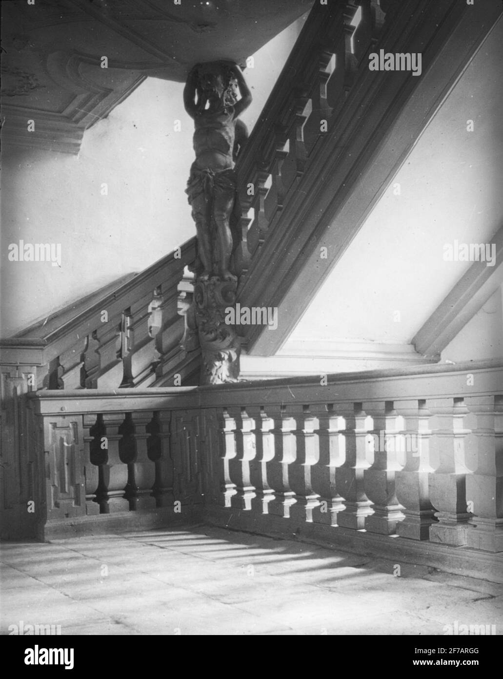 Immagine Skiopticone con motivi di Iphofen. Forse all'interno del municipio. Foto Stock